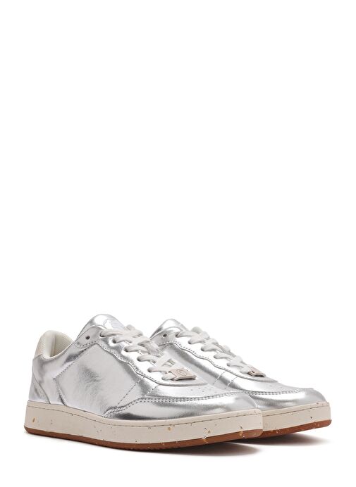 ACBC x Derimod Kadın Gri Metalik Bağcıklı Sneaker 25SFD4353SM - Görsel 4