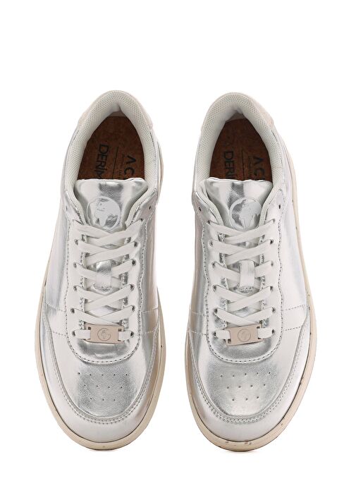 ACBC x Derimod Kadın Gri Metalik Bağcıklı Sneaker 25SFD4353SM - Görsel 8