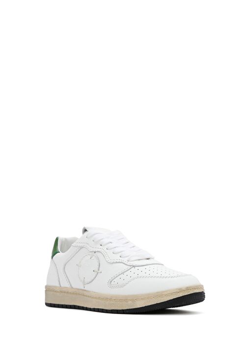 ACBC x DERİMOD Kadın Beyaz Bağcıklı Deri Sneaker 25SFD435414 - Görsel 7