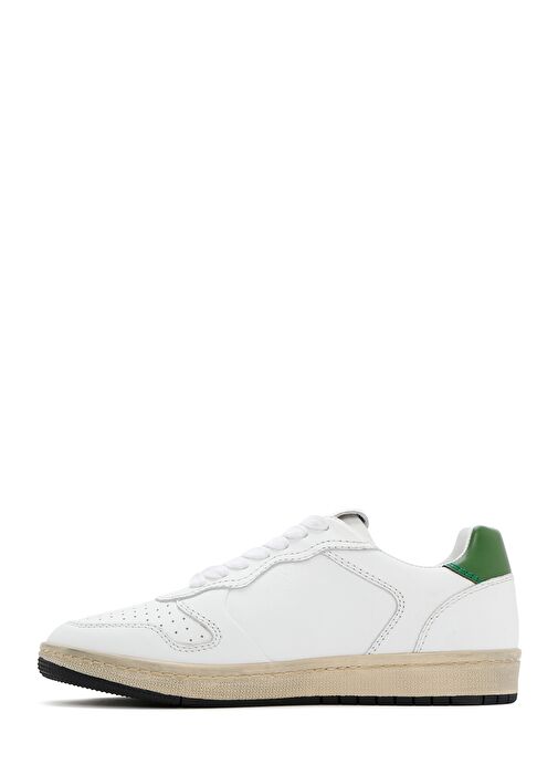 ACBC x DERİMOD Kadın Beyaz Bağcıklı Deri Sneaker 25SFD435414 - Görsel 3