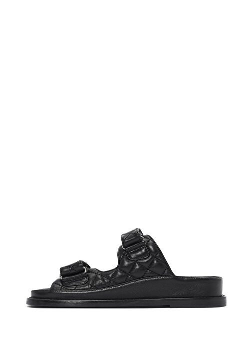 Derimod Siyah Kadın Deri Terlik 25SFD2301KP - Görsel 3