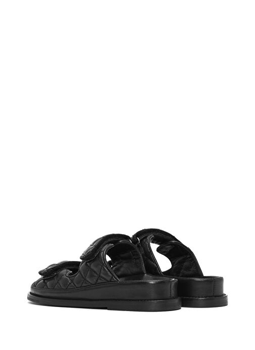 Derimod Siyah Kadın Deri Terlik 25SFD2301KP - Görsel 6