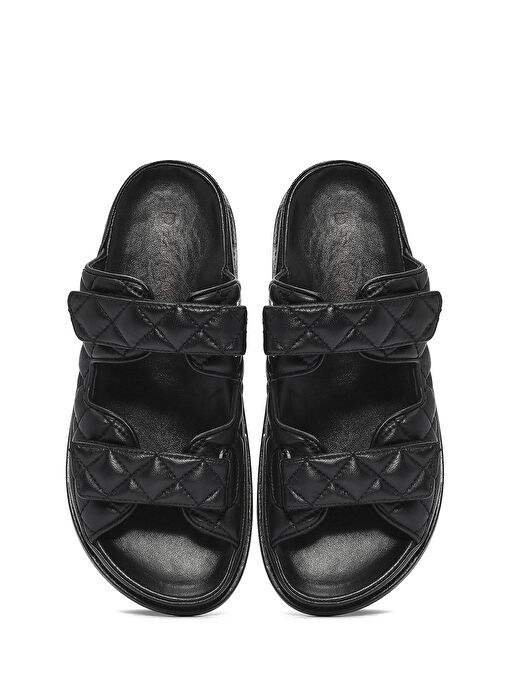 Derimod Siyah Kadın Deri Terlik 25SFD2301KP - Görsel 7