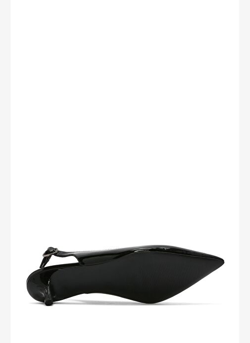 Derimod Derimod Siyah Kırmızı Kadın Rugan Topuklu Ayakkabı 25SFD230516_bynr1 Sandalet & Terlik | Boyner Siyah - 5. görsel