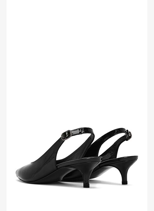 Derimod Derimod Siyah Kırmızı Kadın Rugan Topuklu Ayakkabı 25SFD230516_bynr1 Sandalet & Terlik | Boyner Siyah - 6. görsel