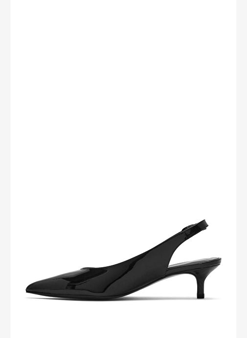 Derimod Derimod Siyah Kırmızı Kadın Rugan Topuklu Ayakkabı 25SFD230516_bynr1 Sandalet & Terlik | Boyner Siyah - 3. görsel