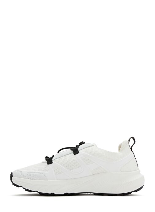 ACBC x DERİMOD Kadın Beyaz Bağcıklı Kalın Tabanlı Kumaş Sneaker 25SFD43556F - Görsel 3