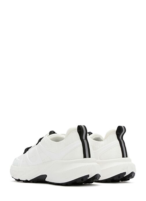 ACBC x DERİMOD Kadın Beyaz Bağcıklı Kalın Tabanlı Kumaş Sneaker 25SFD43556F - Görsel 6