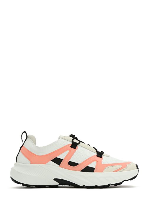 ACBC x DERİMOD Kadın Bej Bağcıklı Kalın Tabanlı Kumaş Sneaker 25SFD43556F - Görsel 2