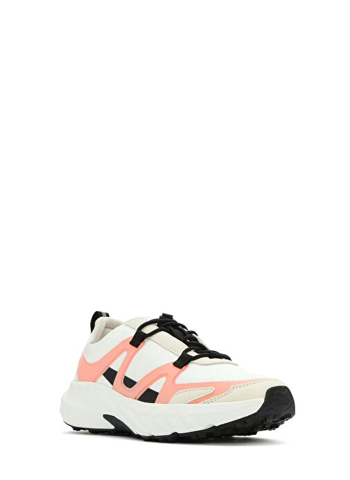 ACBC x DERİMOD Kadın Bej Bağcıklı Kalın Tabanlı Kumaş Sneaker 25SFD43556F - Görsel 7