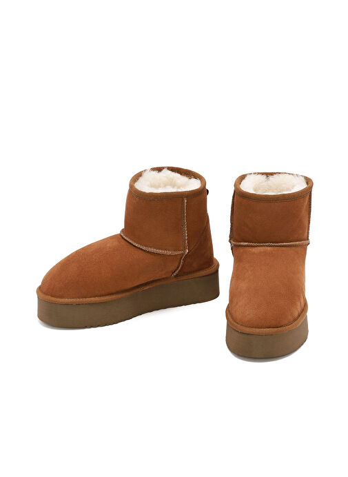 Derimod Derimod Kadın Taba Kalın Tabanlı Süet Deri Bot 24WFD153510 | Boyner Taba - 4. görsel