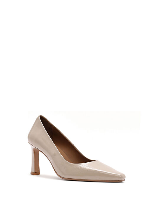 Derimod Bej Kadın Rugan Stiletto 25SFD132416 - Görsel 8