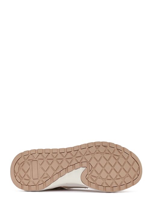 ACBC x DERİMOD Kadın Bej Kalın Tabanlı Bağcıklı Kumaş Sneaker 25SFD43566F - Görsel 5
