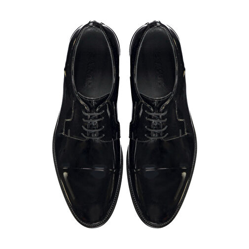 MİCROLİGHT SİYAH DERİ AYAKKABI - Görsel 3