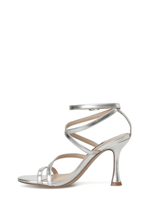 ARNELO 3FX Gümüş Kadın Topuklu Sandalet - Görsel 4