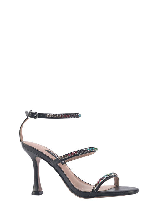 BRENDA 3FX Siyah Kadın Topuklu Sandalet - Görsel 2