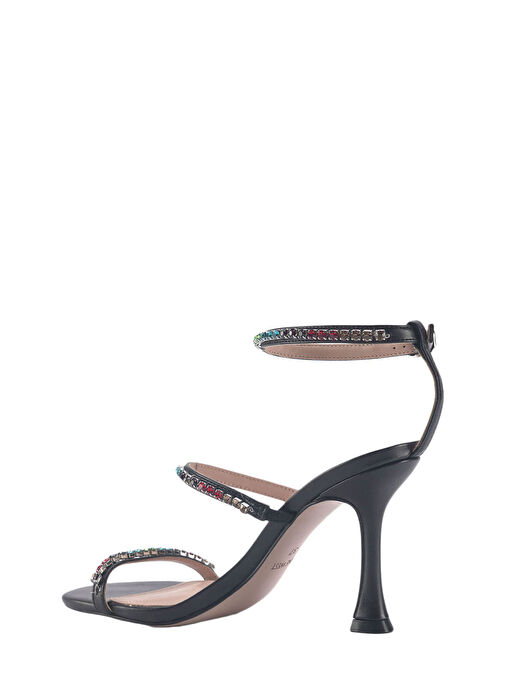 BRENDA 3FX Siyah Kadın Topuklu Sandalet - Görsel 4