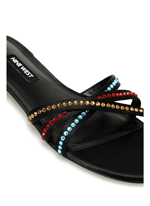 NEDAN 3FX Siyah Kadın Düz Sandalet - Görsel 8