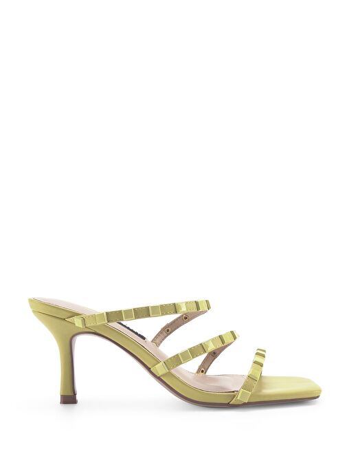 VIRA 3FX Sarı Kadın Topuklu Terlik - Görsel 2