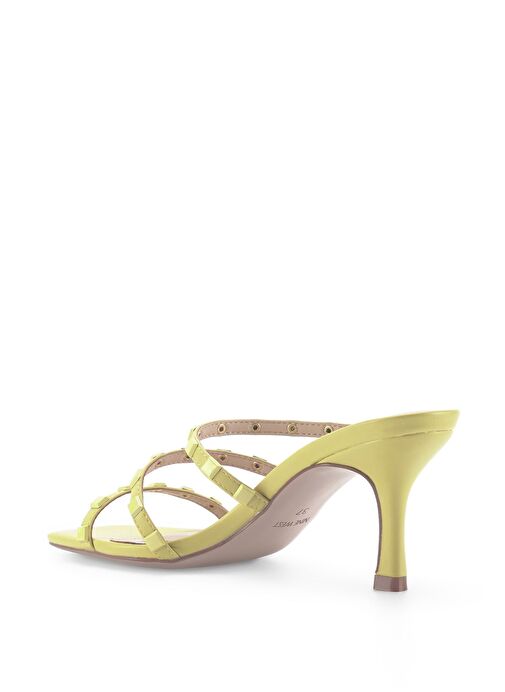 VIRA 3FX Sarı Kadın Topuklu Terlik - Görsel 4