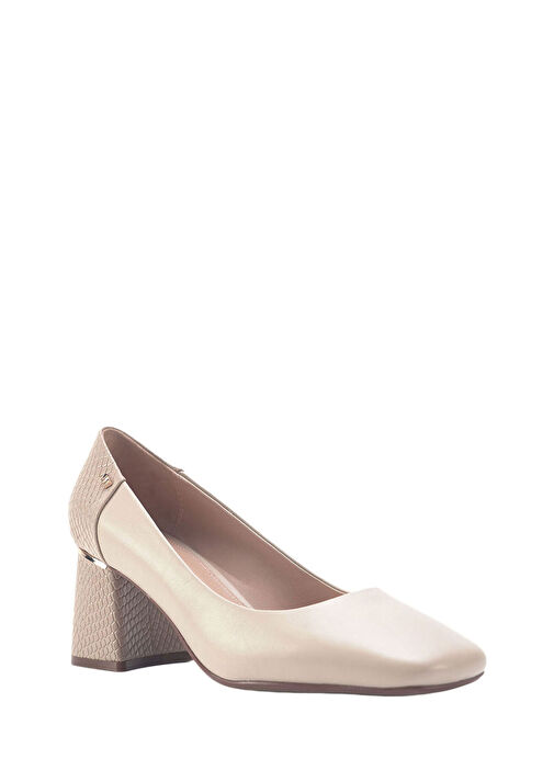 BEGGA 3FX Bej Kadın Topuklu Ayakkabı - Görsel 3