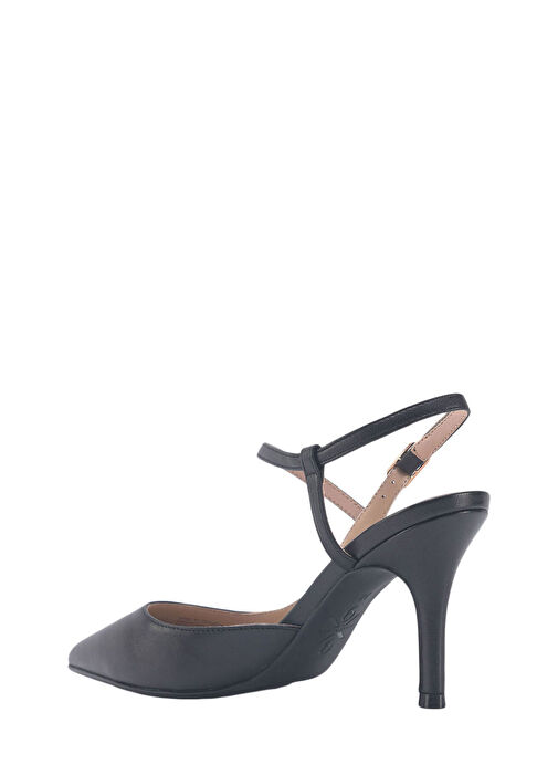 ENNAY 3FX Siyah Kadın Topuklu Ayakkabı - Görsel 4