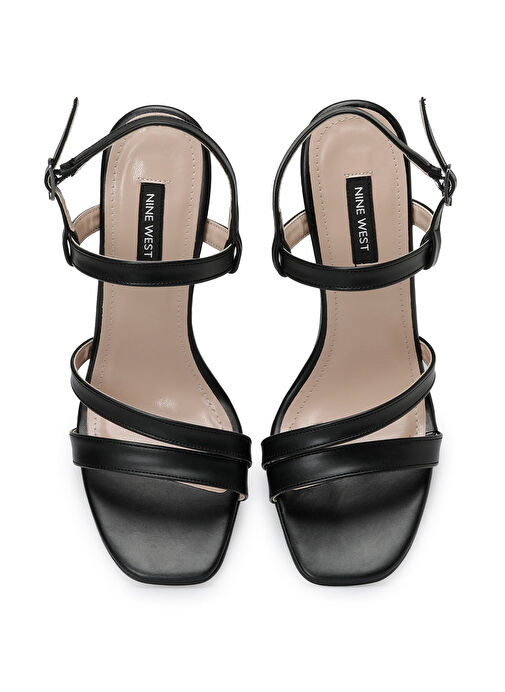 MOEX 3FX Siyah Kadın Dolgu Topuk Sandalet - Görsel 5