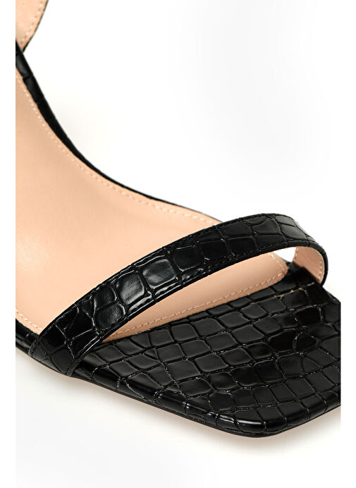 HENNO2 3PR Siyah Kadın Topuklu Sandalet - Görsel 8