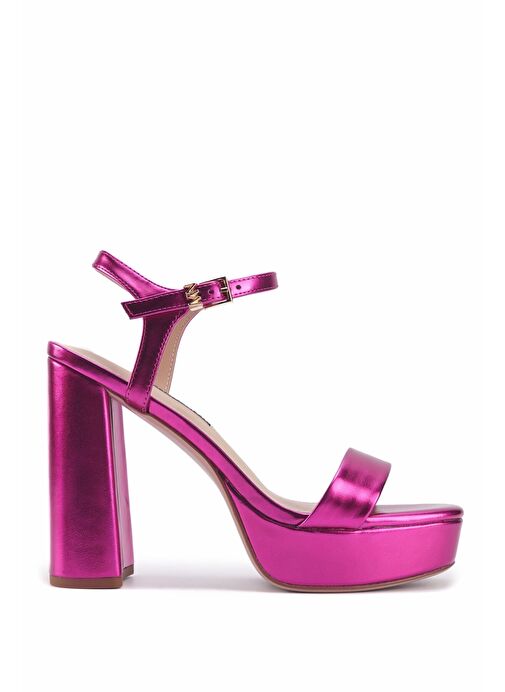 MOMA2 3PR Fuşya Kadın Topuklu Sandalet - Görsel 2