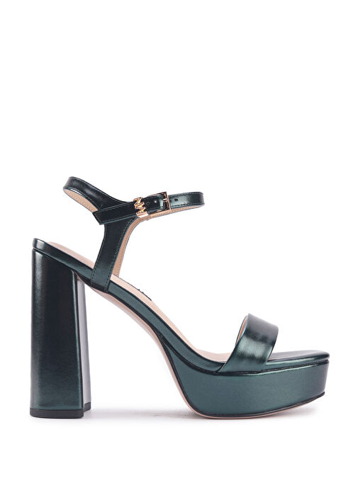 MOMA2 3PR Yeşil Kadın Topuklu Sandalet - Görsel 2