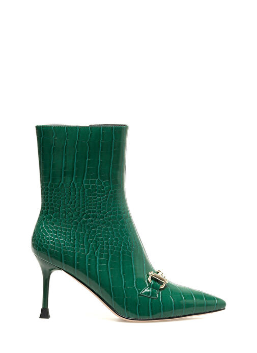 OLI 3PR Yeşil Kadın Topuklu Bot - Görsel 2