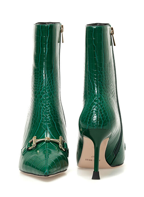 OLI 3PR Yeşil Kadın Topuklu Bot - Görsel 6