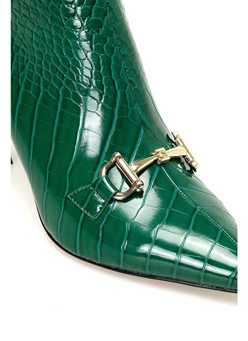 OLI 3PR Yeşil Kadın Topuklu Bot - Görsel 8