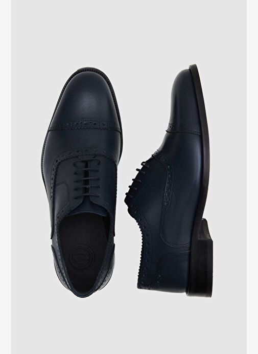 Ds Damat Lacivert Hakiki Deri Ayakkabi - Görsel 6