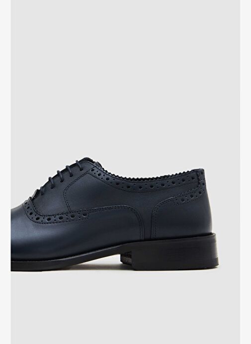 Ds Damat Lacivert Hakiki Deri Ayakkabi - Görsel 4
