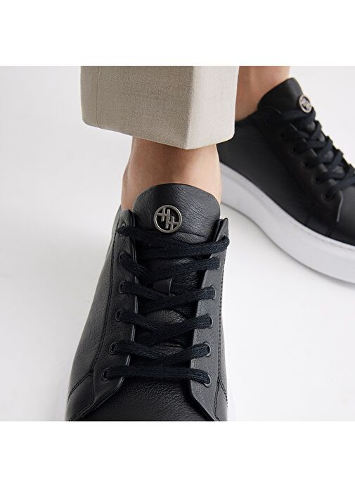 Hotiç Siyah Erkek Deri Günlük Ayakkabı 02AYH281320A100 - Görsel 7