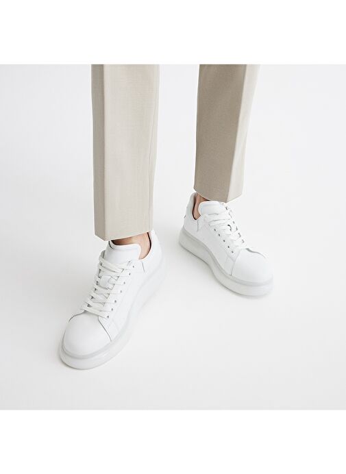 Hotiç Beyaz Erkek Deri Sneaker 02AYH281340A900 - Görsel 8
