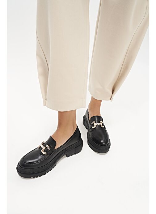 Yaya by Hotiç Siyah Kadın Loafer 01AYY282130A100 - Görsel 6