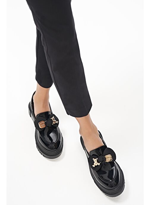 Yaya by Hotiç Siyah Kadın Loafer 01AYY282140A100 - Görsel 7