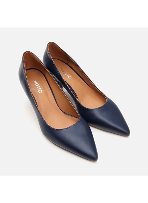 Hotiç Lacivert Kadın Deri Stiletto 01AYH283190A680 - Görsel 3