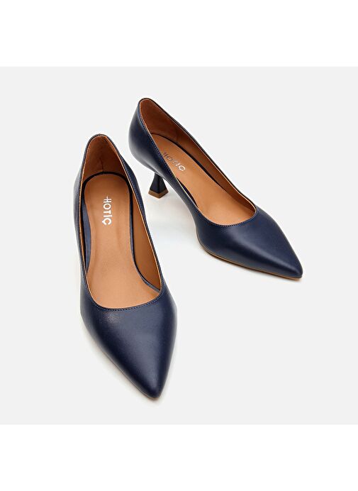 Hotiç Lacivert Kadın Deri Stiletto 01AYH283190A680 - Görsel 4