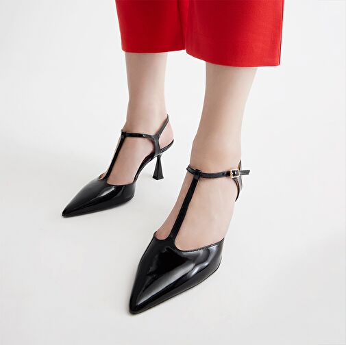 Hakiki Deri Siyah Kadın Stiletto - Görsel 8