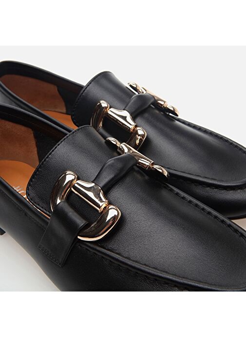 Hotiç Siyah Kadın Deri Loafer 01AYH283290A100 - Görsel 4
