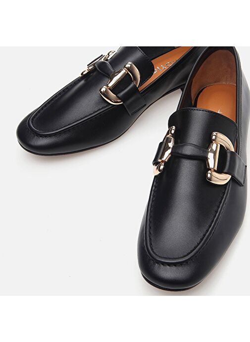 Hotiç Siyah Kadın Deri Loafer 01AYH283290A100 - Görsel 6