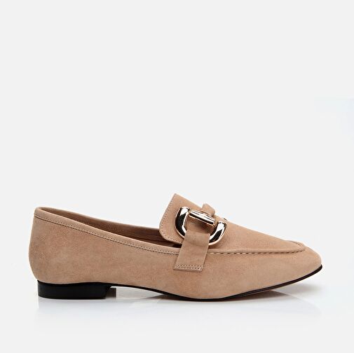 Hakiki Deri Camel Kadın Loafer - Görsel 2