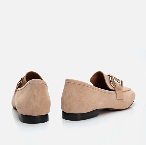 Hakiki Deri Camel Kadın Loafer - Görsel 6