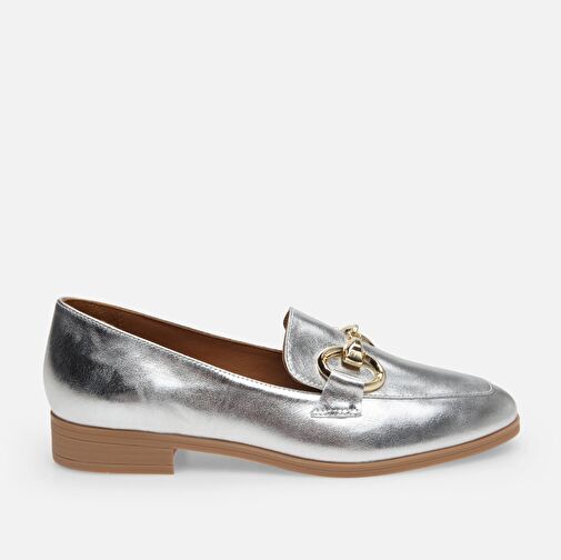 Hakiki Deri Lame Kadın Loafer - Görsel 2