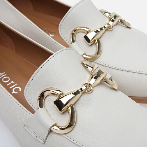 Hakiki Deri Kemik Kadın Loafer - Görsel 4