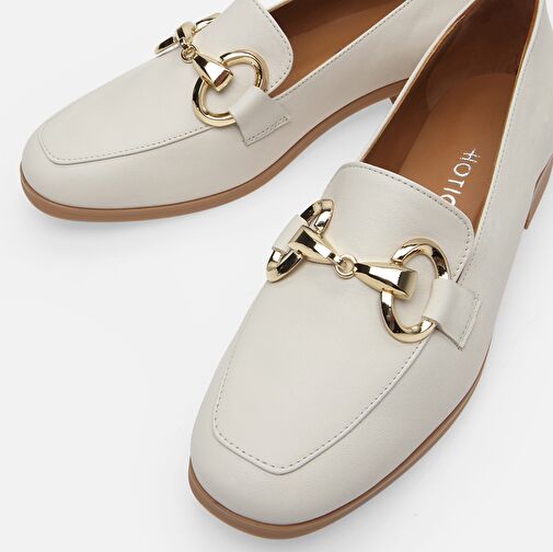 Hakiki Deri Kemik Kadın Loafer - Görsel 6