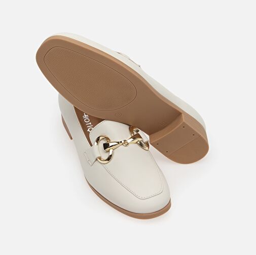 Hakiki Deri Kemik Kadın Loafer - Görsel 8